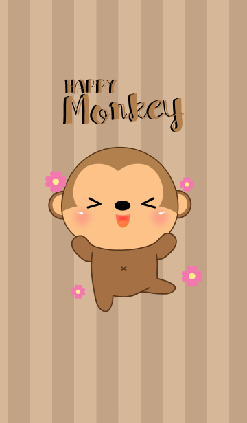 happy cute monkey theme jp line着せかえ 360円
