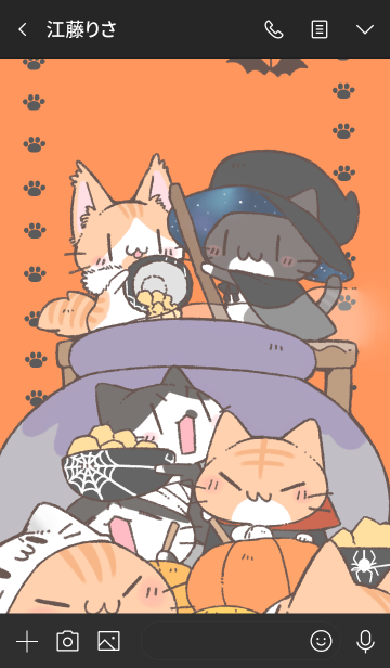 にゃんこ暮らし ハロウィン19 Line着せかえ 370円