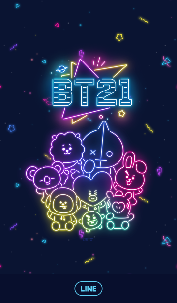 Bt21 ネオンダンス Line着せかえ 370円