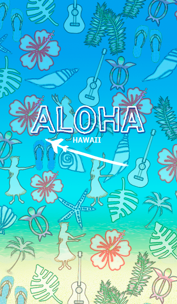 壁紙のハワイ Aloha 121 Line着せかえ 370円